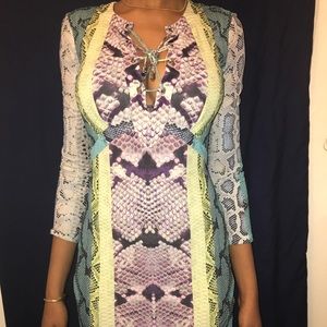Roberto Cavalli snake skin printed dress